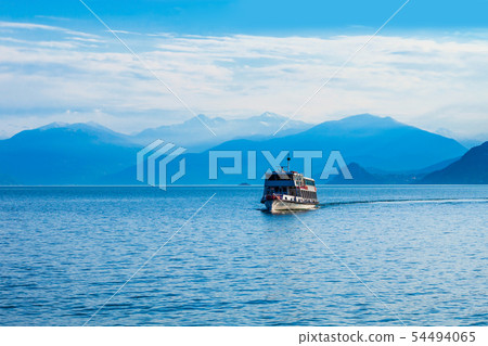 Boat at Lago Maggiore Lake 54494065