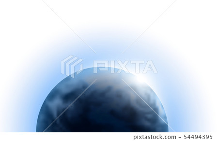 Vector planet Earth with sunrise in space isolated - Stock Illustration ...