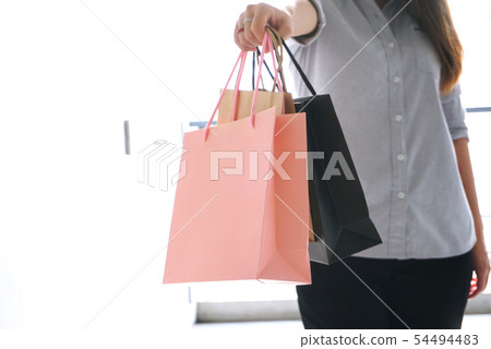 Women show shopping bags Women show shopping bags 54494483