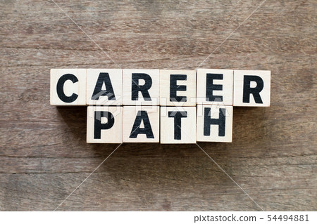Letter block in word career path 54494881