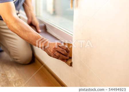 Japanese-style room reform DIY of the deteriorated window frame 54494923