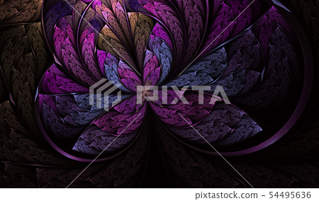 Multicolored symmetrical Butterfly in stained 54495636