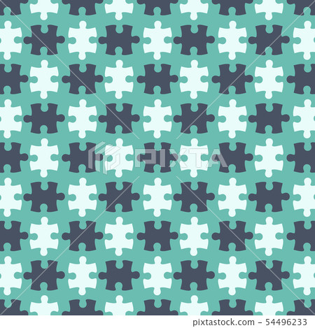 Colorful Jigsaw Seamless Pattern Vector - Stock Illustration [54496233 ...