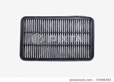 Top view dust and dirty car air filter isolated 54496465
