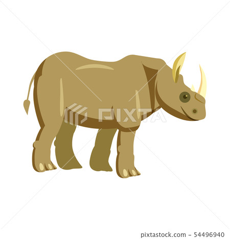 Cute rhinoceros, animal, trend, cartoon style, vector, illustration, isolated on white background Cute rhinoceros, animal, trend, cartoon style, vector, illustration, isolated on white background 54496940