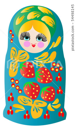 russian, moldovian nested doll illustraion vector russian, moldovian nested doll illustraion vector 54498145