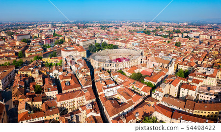 Verona Arena aerial panoramic view 54498422