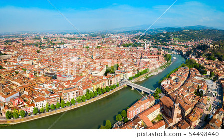 Verona aerial panoramic view, Italy 54498440