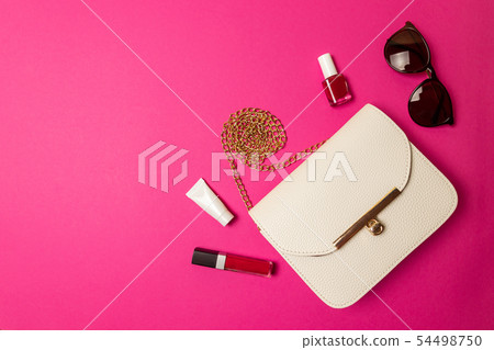 Cosmetic bag with beauty accessory and makeup 54498750