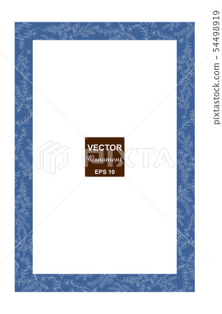 Rectangular Frame Made Of Hand Painted Flowers Stock