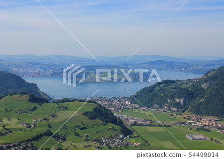Lake Lucerne seen from Mount Stanserhorn. Lake Lucerne seen from Mount Stanserhorn. 54499014