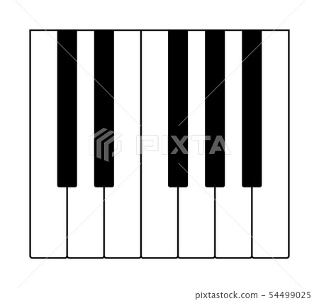 One octave on a musical keyboard 54499025