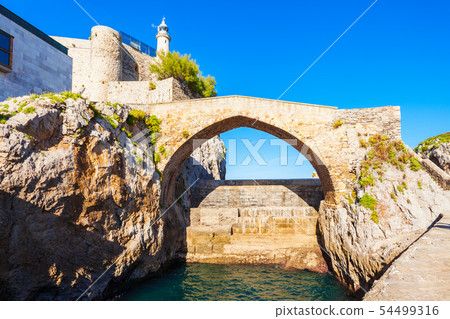 Castle bridge in Castro Urdiales 54499316