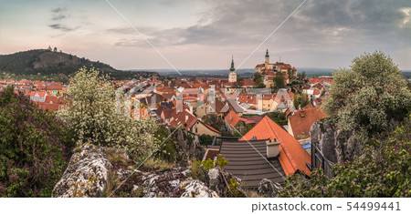 Town of Mikulov with Mikulov Castle 54499441