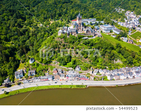 Cochem town aerial view, Germany 54499523
