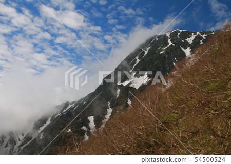 Southern Alps Shiramine Miyama Tent Longitudinal Ascend from Shirane Oike to Hokudake Look over Hokudake Buttress 54500524