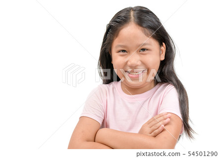 cute girl asian smile isolated on white cute girl asian smile isolated on white 54501290