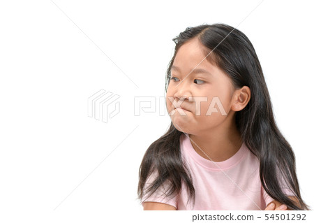 Kid Asian girl face expression envy, jealous Kid Asian girl face expression envy, jealous 54501292