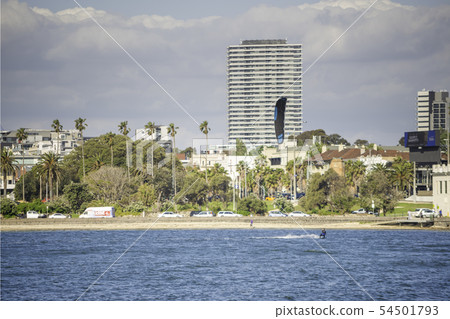 Kite surfing in St Kilda beach Kite surfing in St Kilda beach 54501793