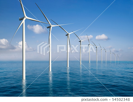 Wind turbine farm in beautiful nature landscape. Wind turbine farm in beautiful nature landscape. 54502348
