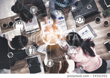 Human Resources and People Networking Concept. 54502492