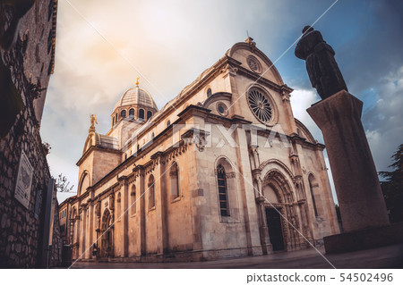 Cathedral of St James in Sibenik, Croatia. Cathedral of St James in Sibenik, Croatia. 54502496