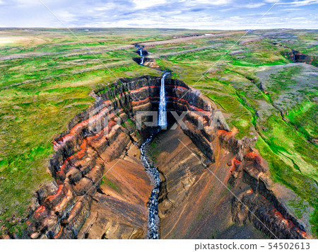The Aldeyjarfoss Waterfall in North Iceland. The Aldeyjarfoss Waterfall in North Iceland. 54502613