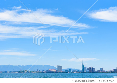 Fukuoka City Hyakudou area seen from the sea 54503792