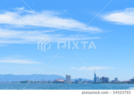 Fukuoka City Hundred Road Area Seen from the Sea 54503793