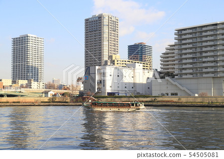 Landscape along the Sumidagawa river, Chuo-ku, Tokyo 54505081