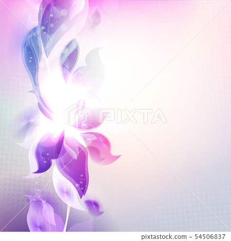 Light purple design with abstract silhouettes of leaves and flowers Light purple design with abstract silhouettes of leaves and flowers 54506837