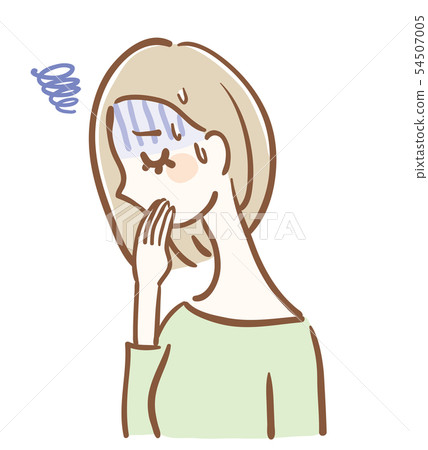 一名婦女的例證有惡劣的身體狀況的 54507005