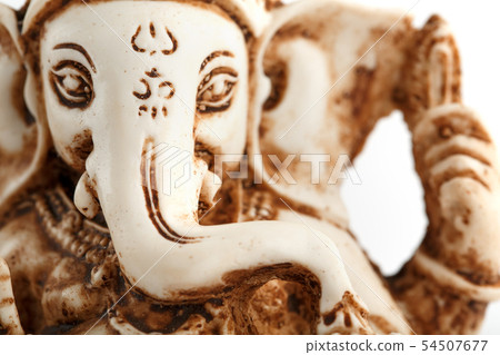 Hindu god Ganesh on a black background. Statue - Stock Photo [54507677] -  PIXTA