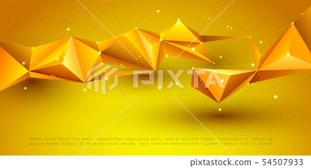 Vector Abstract 3D Geometric, Polygon background - Stock Illustration ...