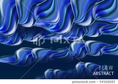 Trendy abctract colorful flow poster, baner, template. Wave Liquid shape in blue color. Modern fluid Trendy abctract colorful flow poster, baner, template. Wave Liquid shape in blue color. Modern fluid 54508085