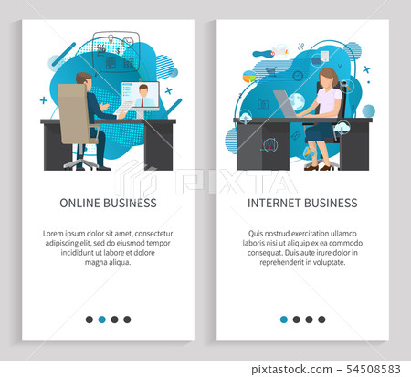People Working with Laptop on Workplace Vector People Working with Laptop on Workplace Vector 54508583