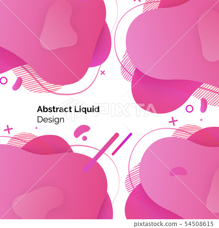 Abstract Liquid Design Set of Posters Template 54508615