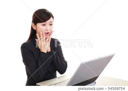 Business woman with a stunning expression Business woman with a stunning expression 54509754