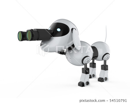 dog robot with binoculars 54510791