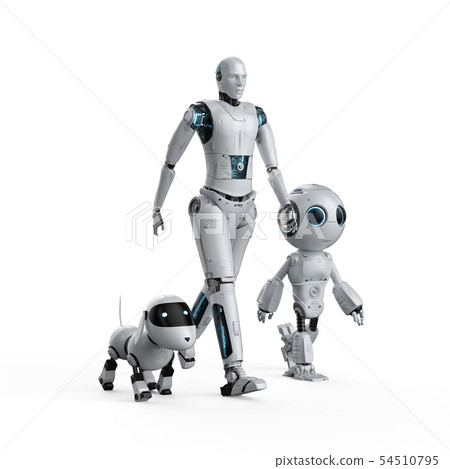 group of automation robots group of automation robots 54510795