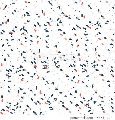 White terrazzo seamless pattern with small blue and orange mosaic speckles White terrazzo seamless pattern with small blue and orange mosaic speckles 54510798