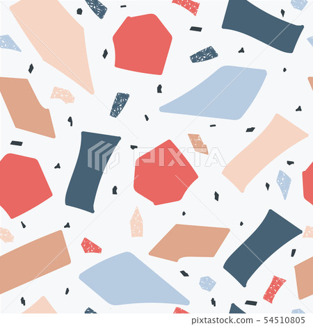 Terrazzo floor marble seamless hand crafted pattern abstract vector illustration. Terrazzo floor marble seamless hand crafted pattern abstract vector illustration. 54510805