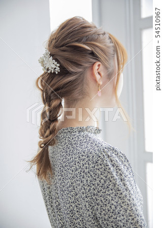 Ponytail Arrangement Woman Japanese Stock Photo 54510967 Pixta