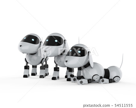 Group of dog robots Group of dog robots 54511555