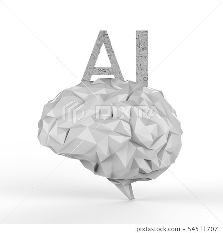 AI brain concept AI brain concept 54511707