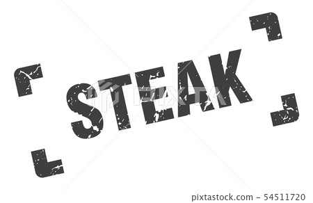 steak stamp. steak square grunge sign. steak 54511720