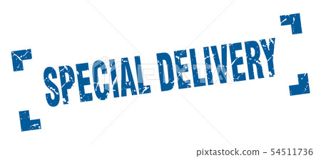 special delivery stamp. special delivery square special delivery stamp. special delivery square 54511736