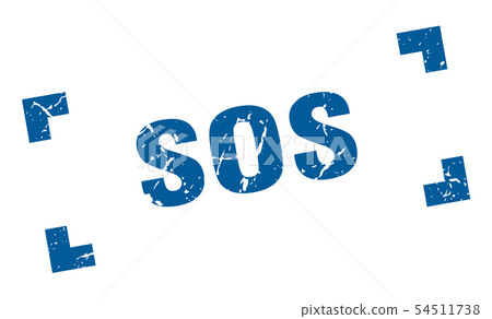 sos stamp. sos square grunge sign. sos 54511738
