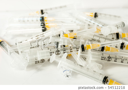 Syringes on white background Syringes on white background 54512218