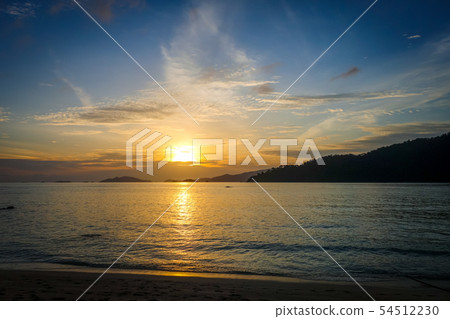 Tropical beach at sunset in Koh Lipe, Thailand Tropical beach at sunset in Koh Lipe, Thailand 54512230